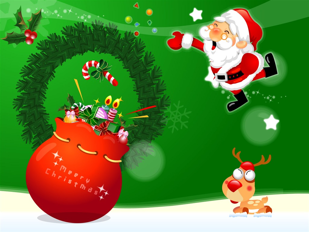 Christmas landscaping series wallpaper (10) #1 - 1024x768