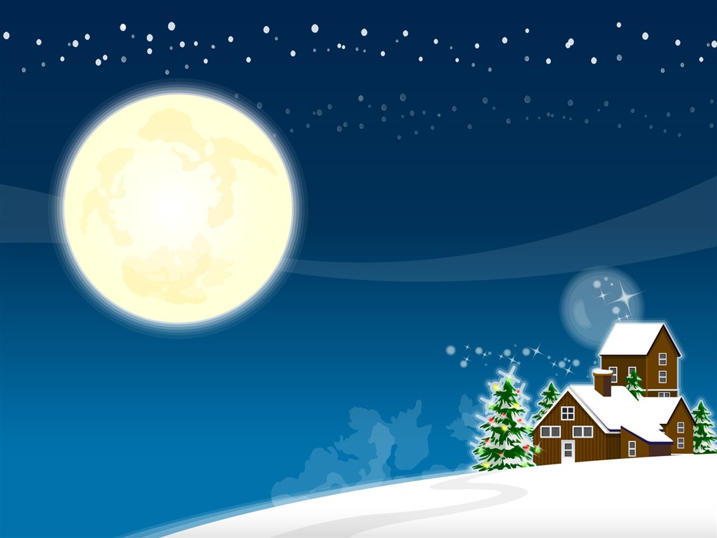 Christmas landscaping series wallpaper (10) #12 - 1024x768