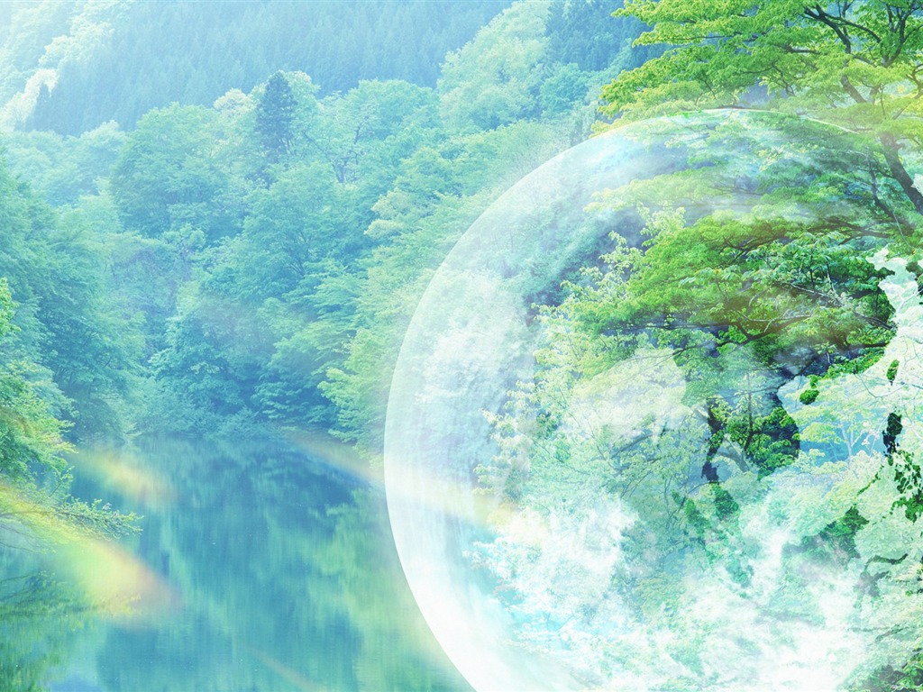 綠色環境主題PS壁紙 #12 - 1024x768