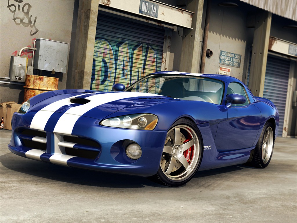 Computer Photoshop hand-painted wallpaper car #4 - 1024x768