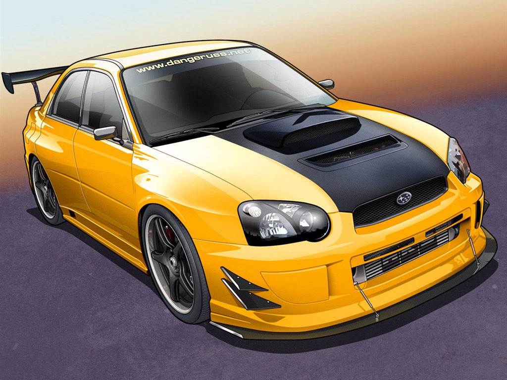 Computer Photoshop hand-painted wallpaper car #8 - 1024x768