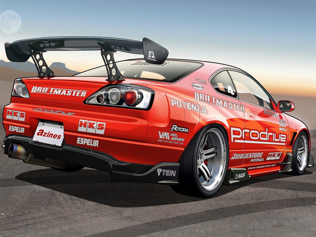 Computer Photoshop hand-painted wallpaper car #18 - 1024x768