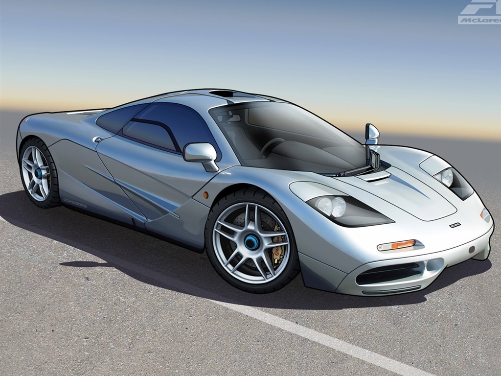 Computer Photoshop hand-painted wallpaper car #23 - 1024x768