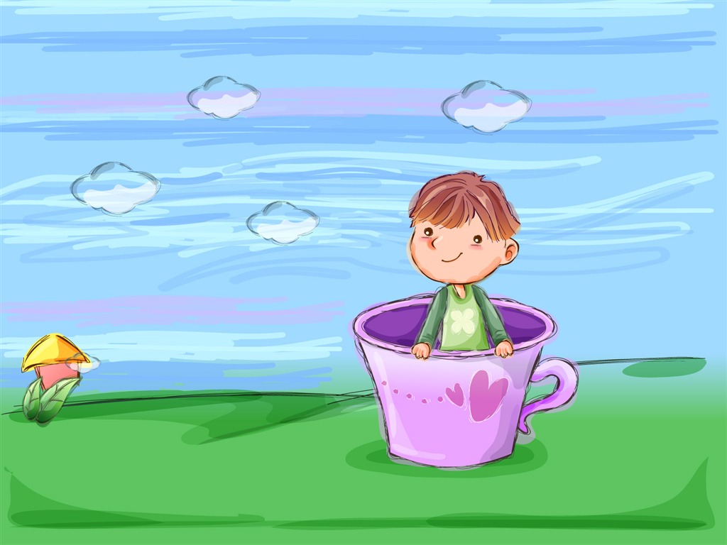 Vector children's Happy Wallpaper (1) #10 - 1024x768