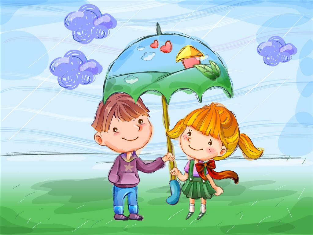 Vector children's Happy Wallpaper (1) #14 - 1024x768