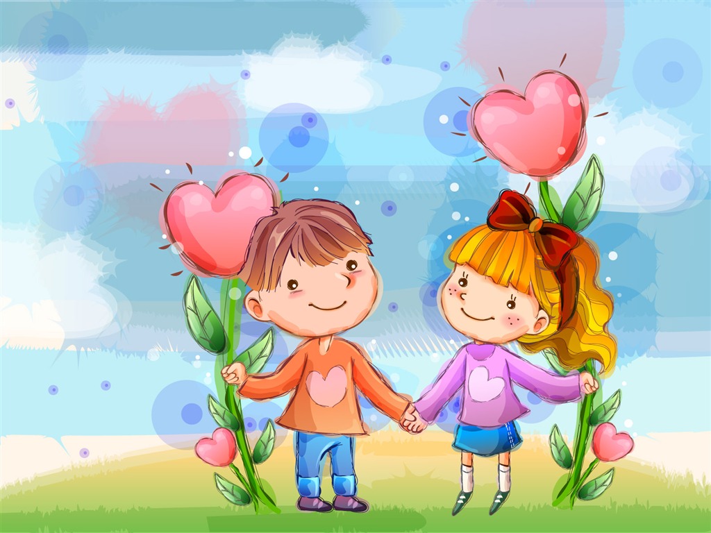 Vector children's Happy Wallpaper (1) #19 - 1024x768