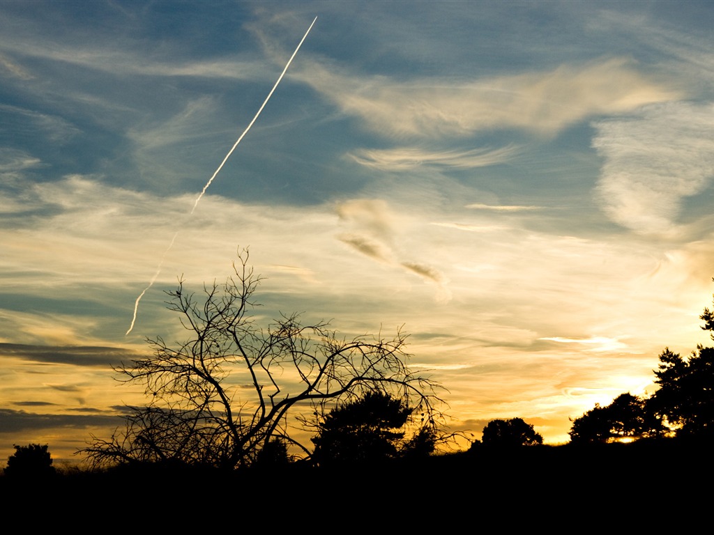 Glow du coucher du soleil HD Wallpaper exquise (1) #15 - 1024x768