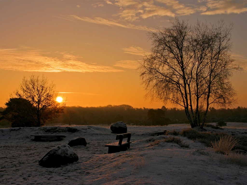 Glow du coucher du soleil HD Wallpaper exquise (1) #28 - 1024x768