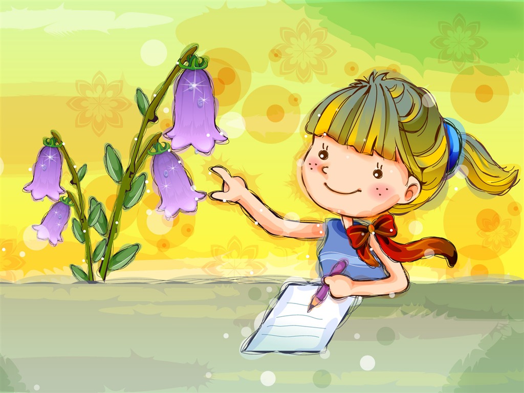 Vector children's Happy Wallpaper (2) #5 - 1024x768