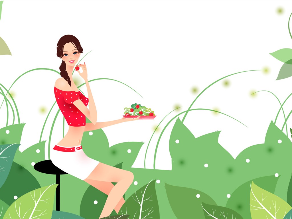 矢量女人花壁紙專輯(三) #12 - 1024x768