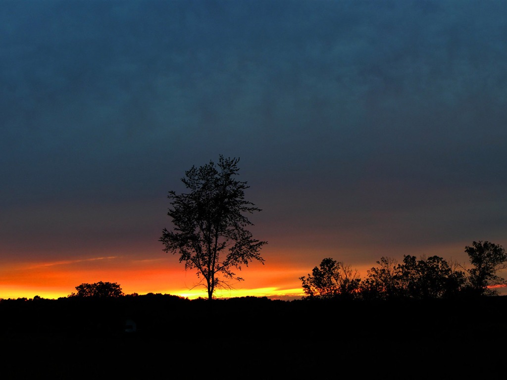 Glow du coucher du soleil HD Wallpaper exquise (2) #14 - 1024x768