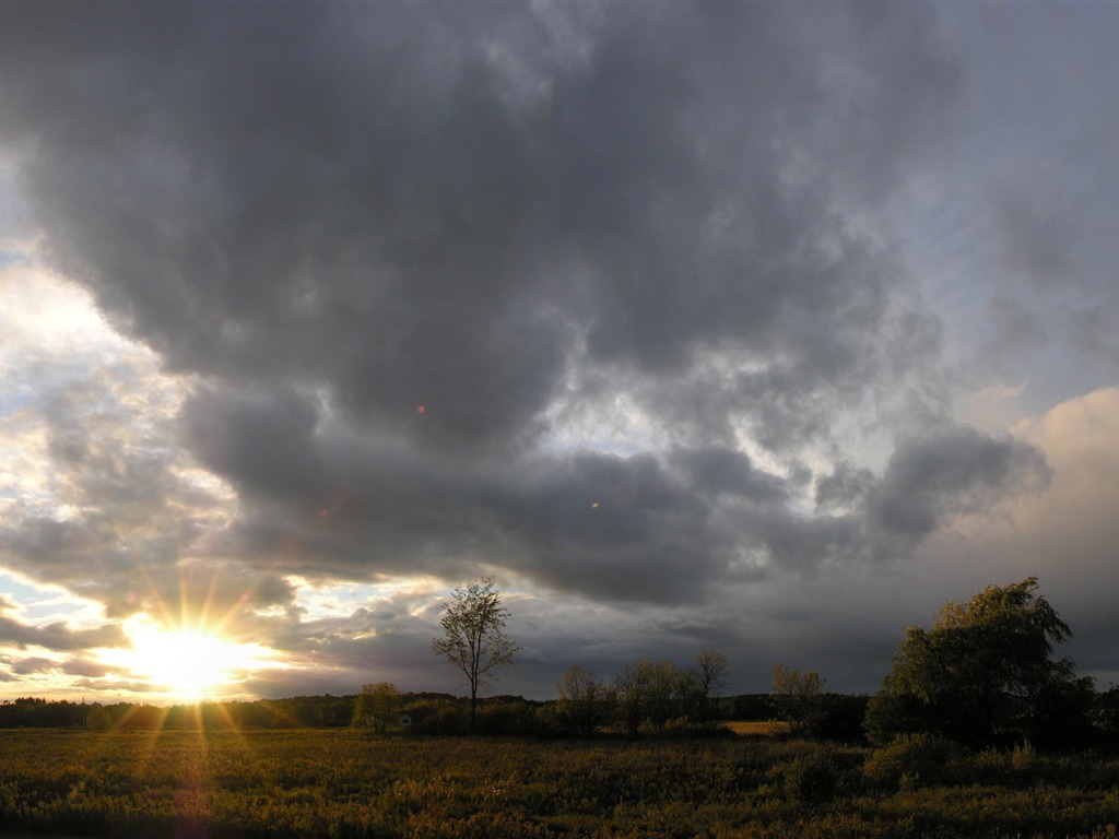 Glow du coucher du soleil HD Wallpaper exquise (2) #31 - 1024x768