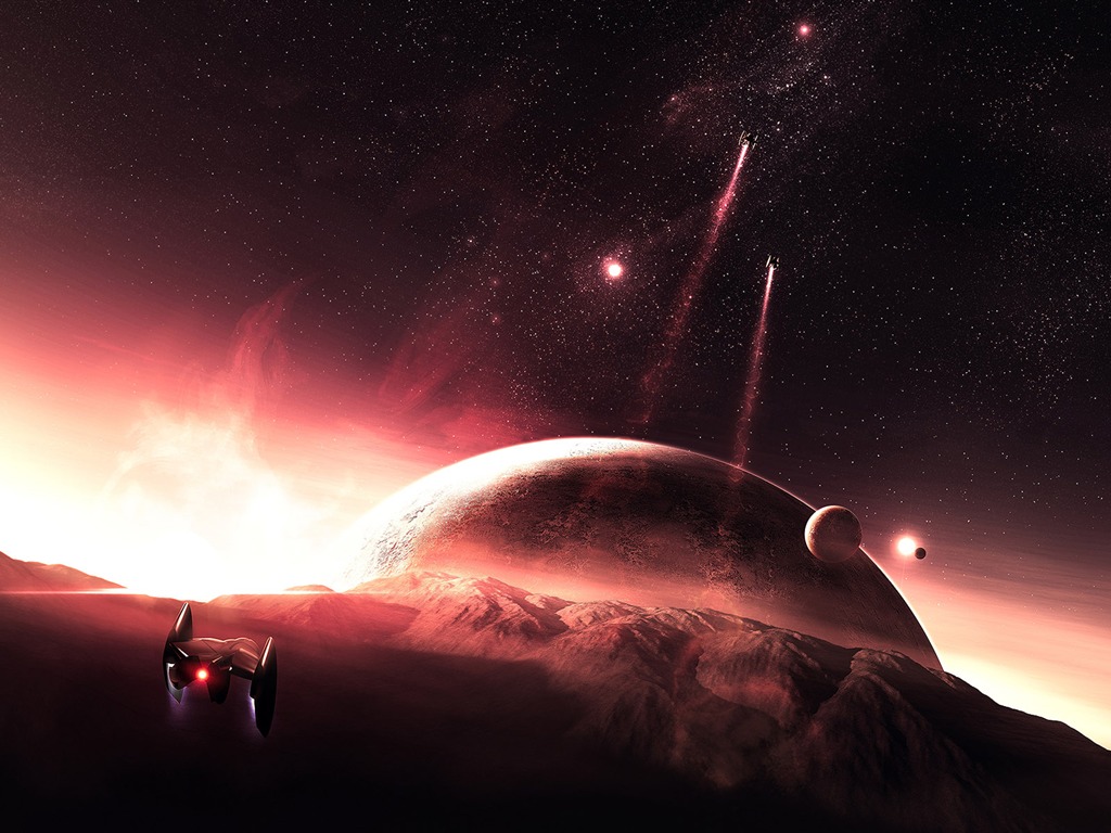 星空地球高清壁紙 #15 - 1024x768