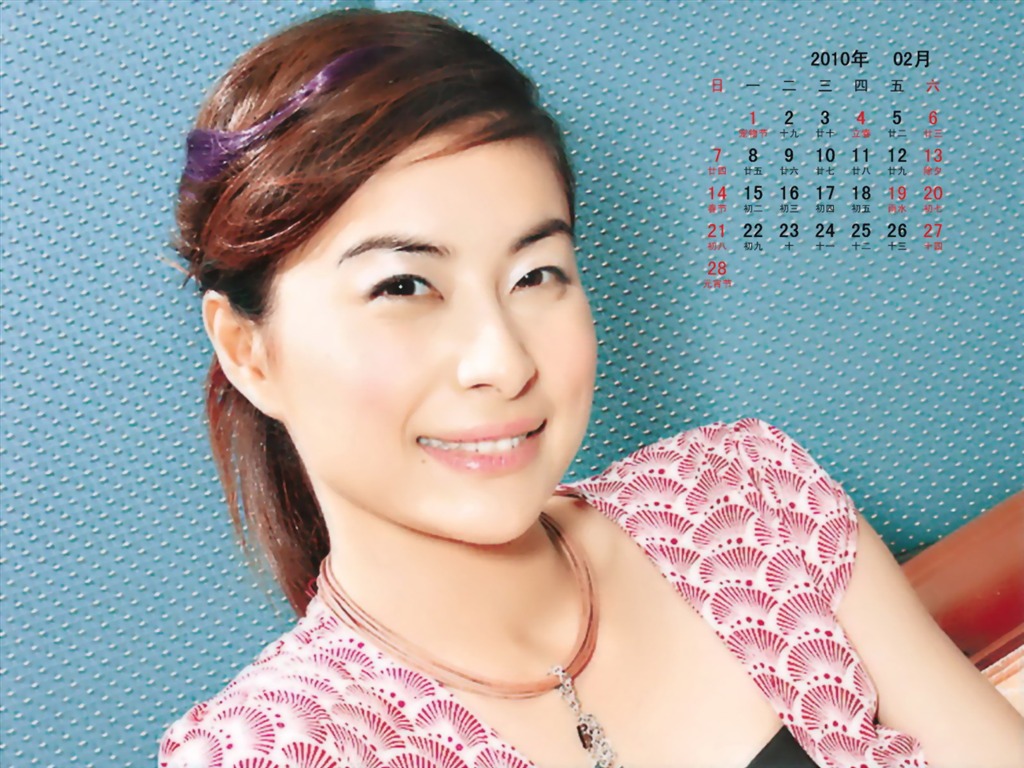 2010年2月明星日曆壁紙 #7 - 1024x768