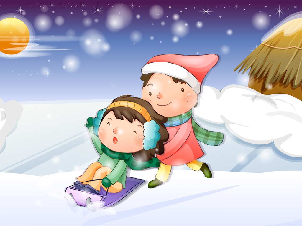 Vector children's Happy Wallpaper (3) #1 - 1024x768