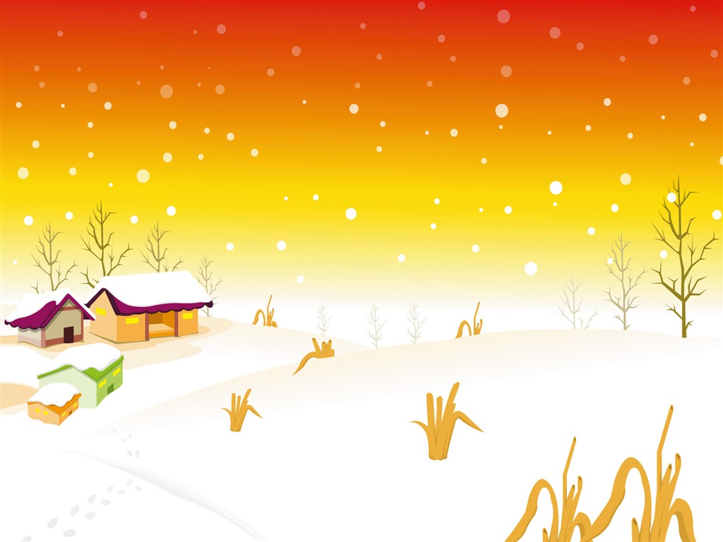 Vector Winter Wallpaper #11 - 1024x768