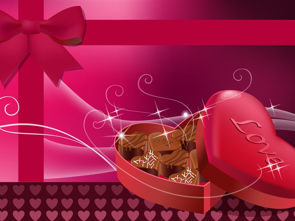 Valentýna Tapety na plochu láska Téma (2) #9 - 1024x768