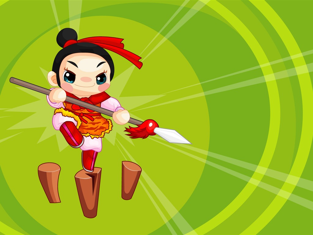 Vector Cartoon Child Wallpaper (2) #9 - 1024x768