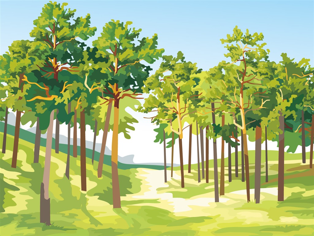 Vector Scenery Wallpapers (2) #18 - 1024x768