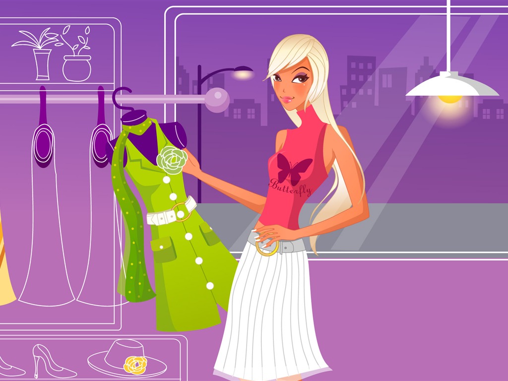 Fashion Shopping fonds d'écran des femmes (1) #4 - 1024x768