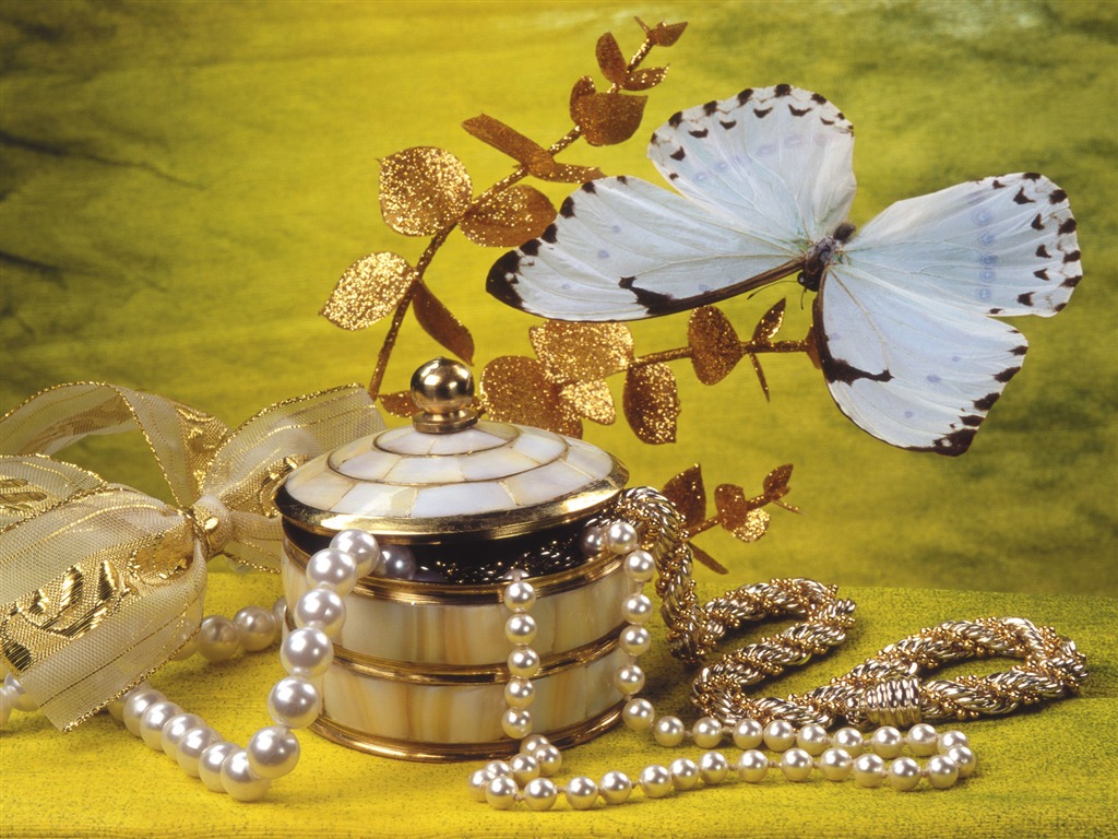 Papillons et fleurs album papier peint (1) #2 - 1024x768