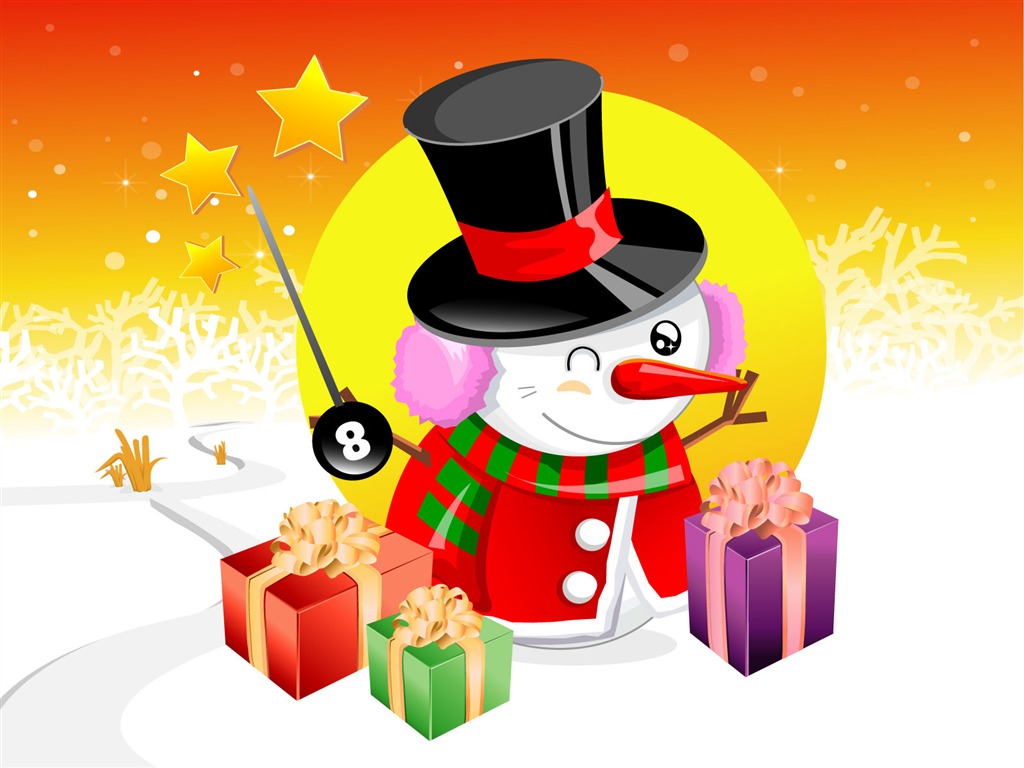 Vector Christmas wallpapers (1) #1 - 1024x768
