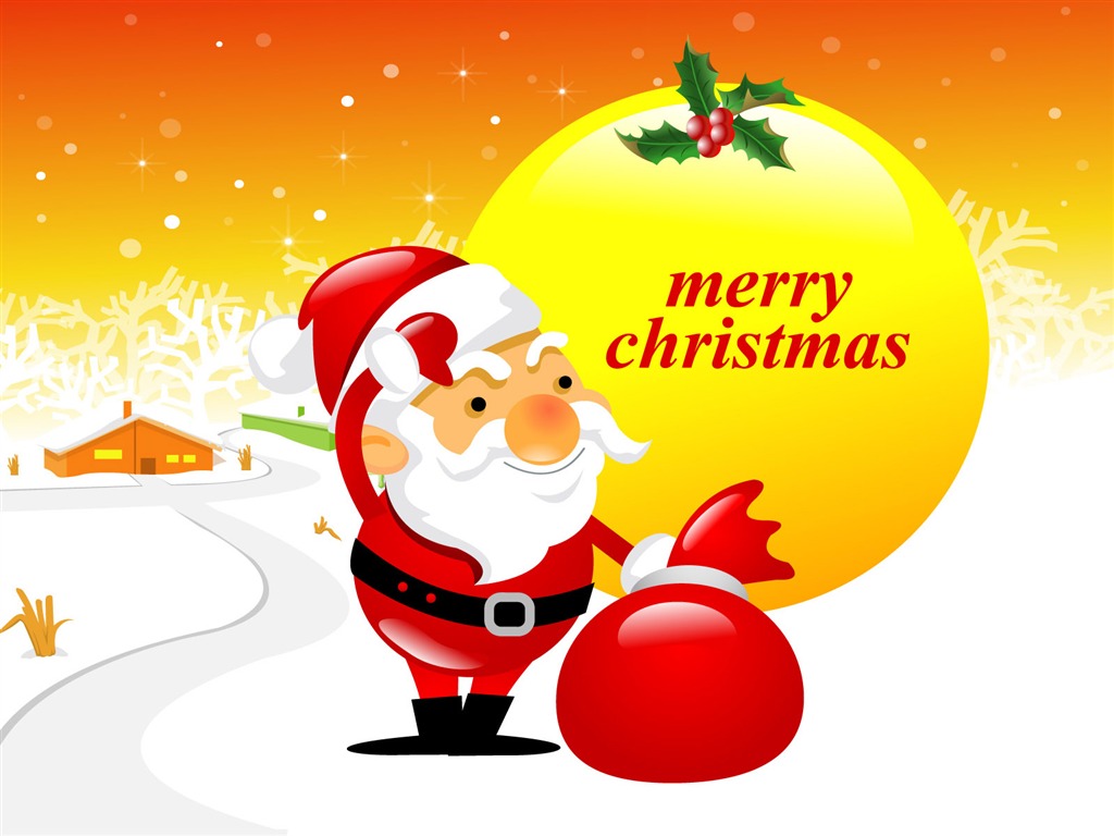 Vector Christmas wallpapers (1) #2 - 1024x768