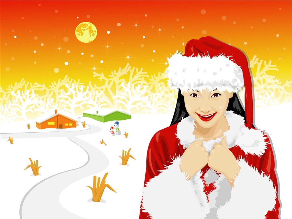 ベクタークリスマスの壁紙(1) #16 - 1024x768