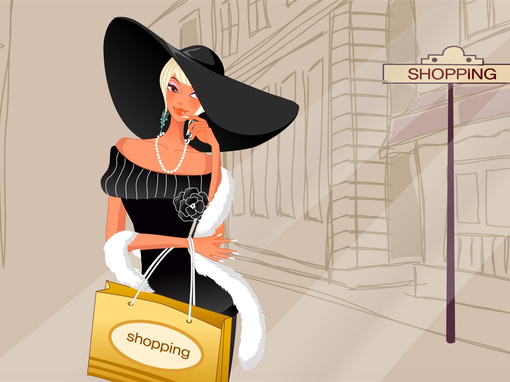 Fashion Shopping fonds d'écran des femmes (2) #20 - 1024x768