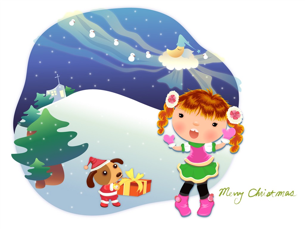 Vectorial de fondos de pantalla de Navidad (2) #7 - 1024x768