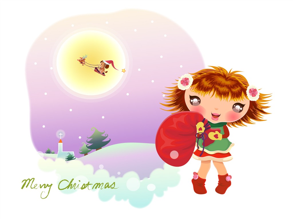 Vectorial de fondos de pantalla de Navidad (2) #9 - 1024x768