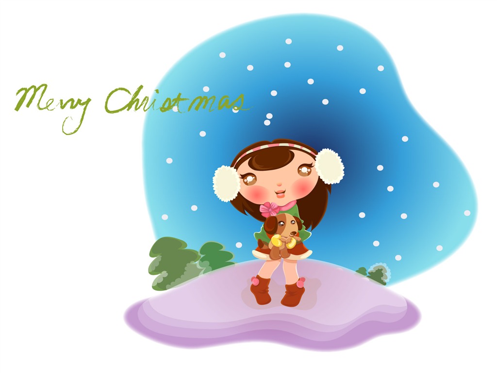 Vector Christmas wallpapers (2) #10 - 1024x768