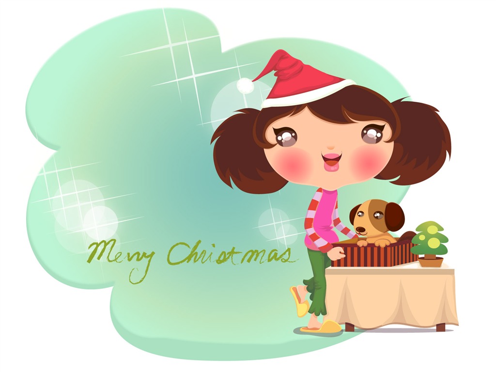 Vector Christmas wallpapers (2) #14 - 1024x768