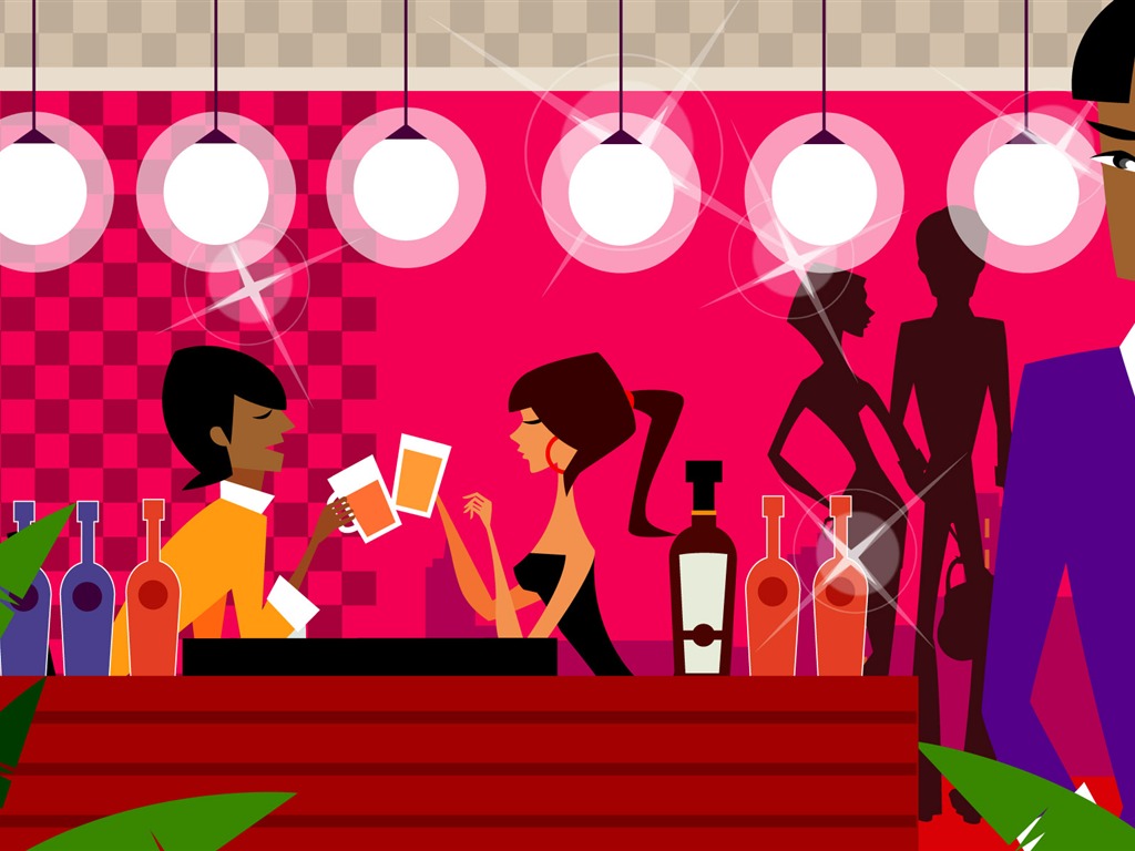 Vector Wallpaper leisure life (1) #1 - 1024x768