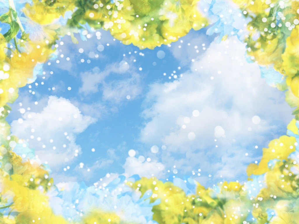 梦幻CG背景花卉壁纸15 - 1024x768