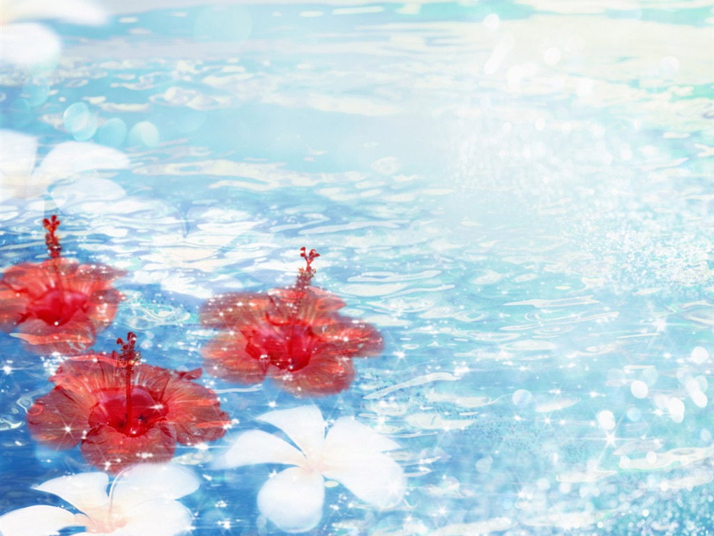 梦幻CG背景花卉壁纸19 - 1024x768