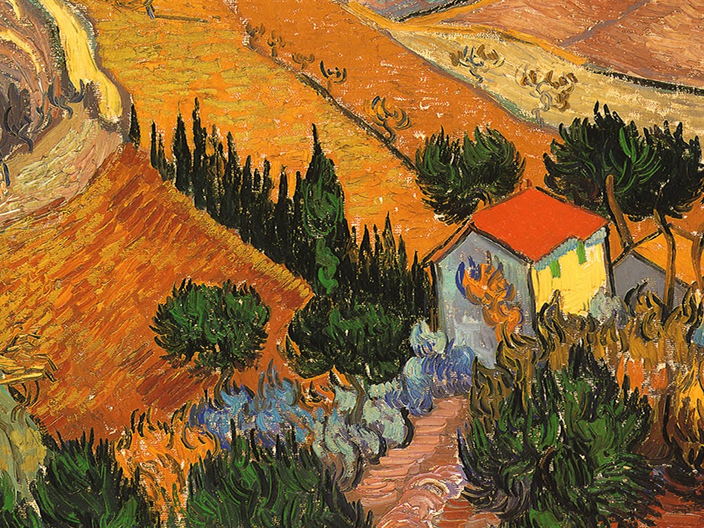 Vincent Van Gogh malování tapetu (2) #9 - 1024x768