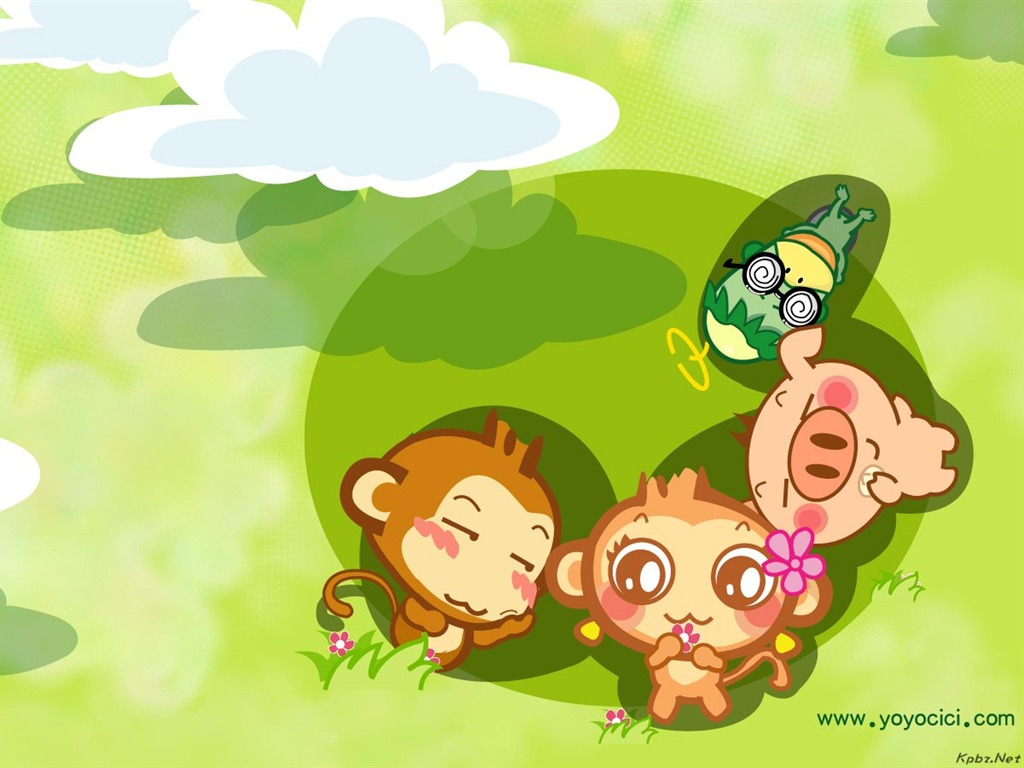 Yau giggle monkey wallpaper #22 - 1024x768