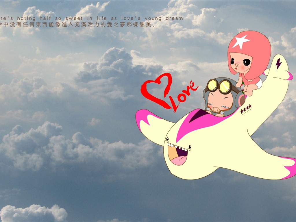 Picasso Láska & Flying Pig Wallpaper #12 - 1024x768
