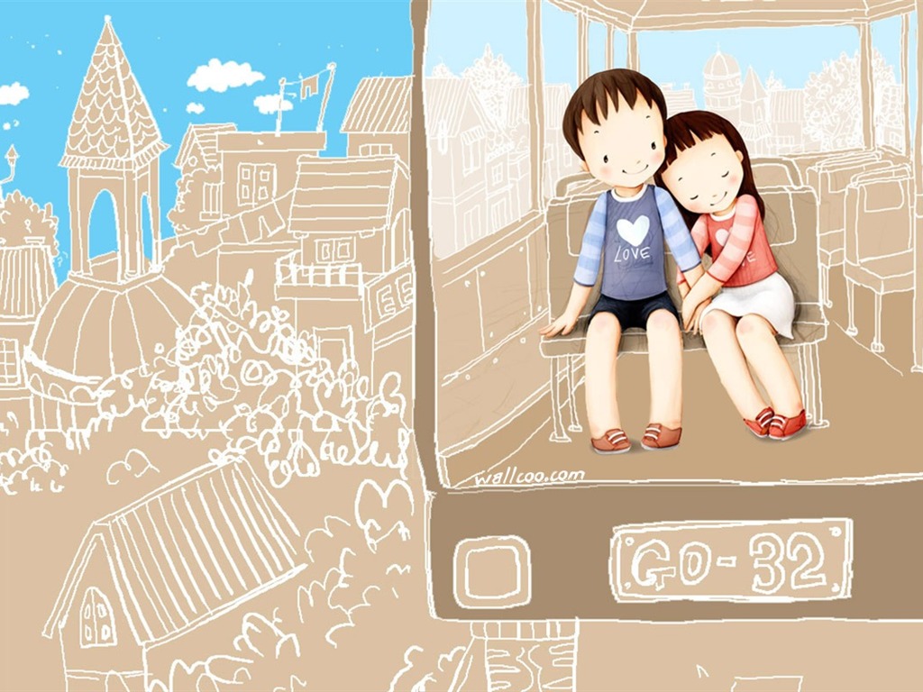 Webjong chaud et doux des couples peu illustrateur #3 - 1024x768