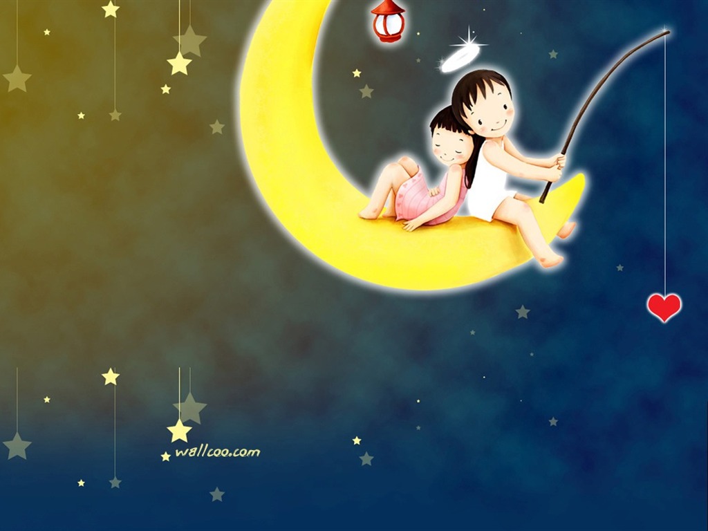 Webjong 溫馨甜蜜小情侶插畫 #5 - 1024x768