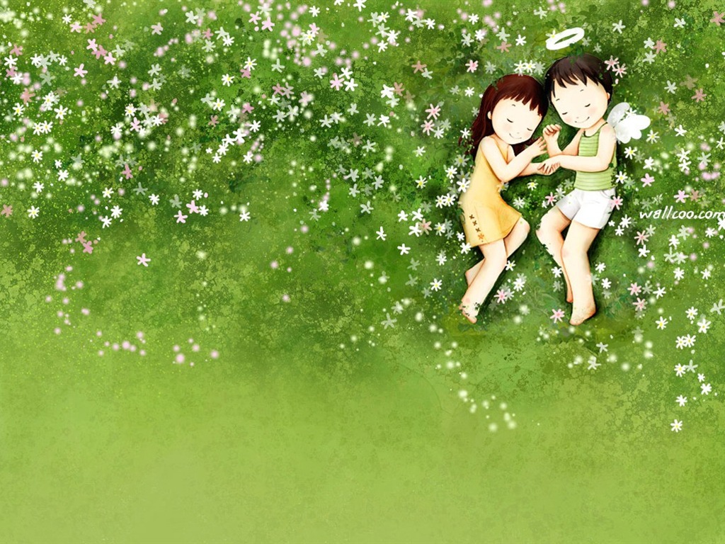 Webjong 溫馨甜蜜小情侶插畫 #10 - 1024x768