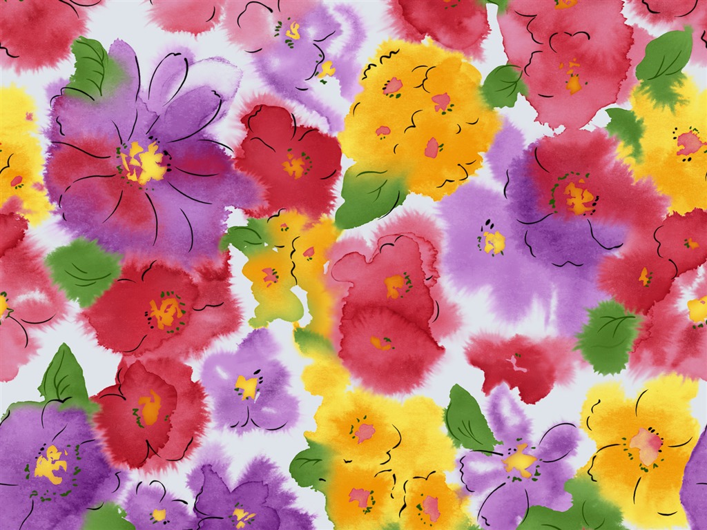 合成の花の壁紙(1) #11 - 1024x768