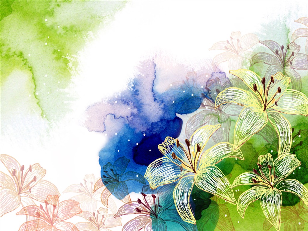 Synthetic Flower Wallpapers (2) #1 - 1024x768