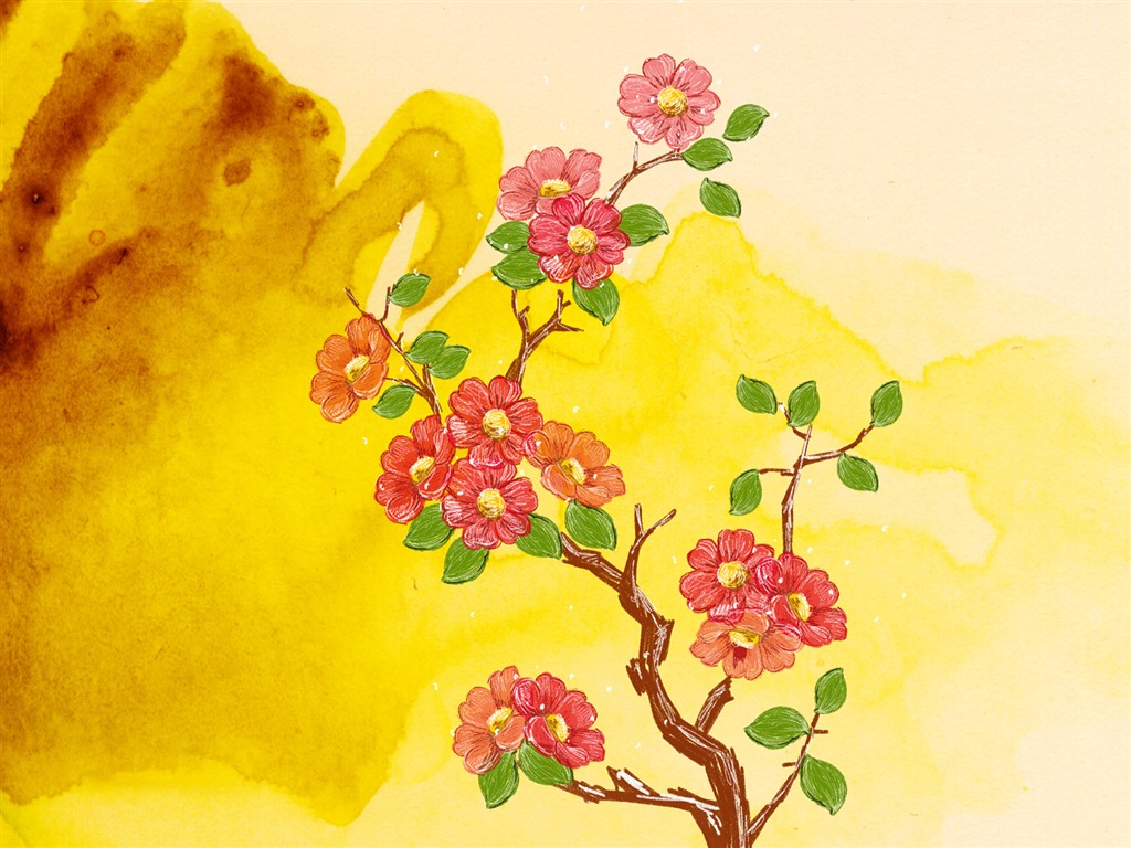 合成花卉 壁紙(二) #7 - 1024x768