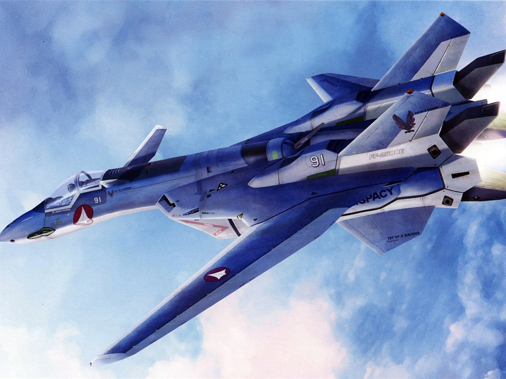 超時空要塞 戰鬥機壁紙(二) #9 - 1024x768
