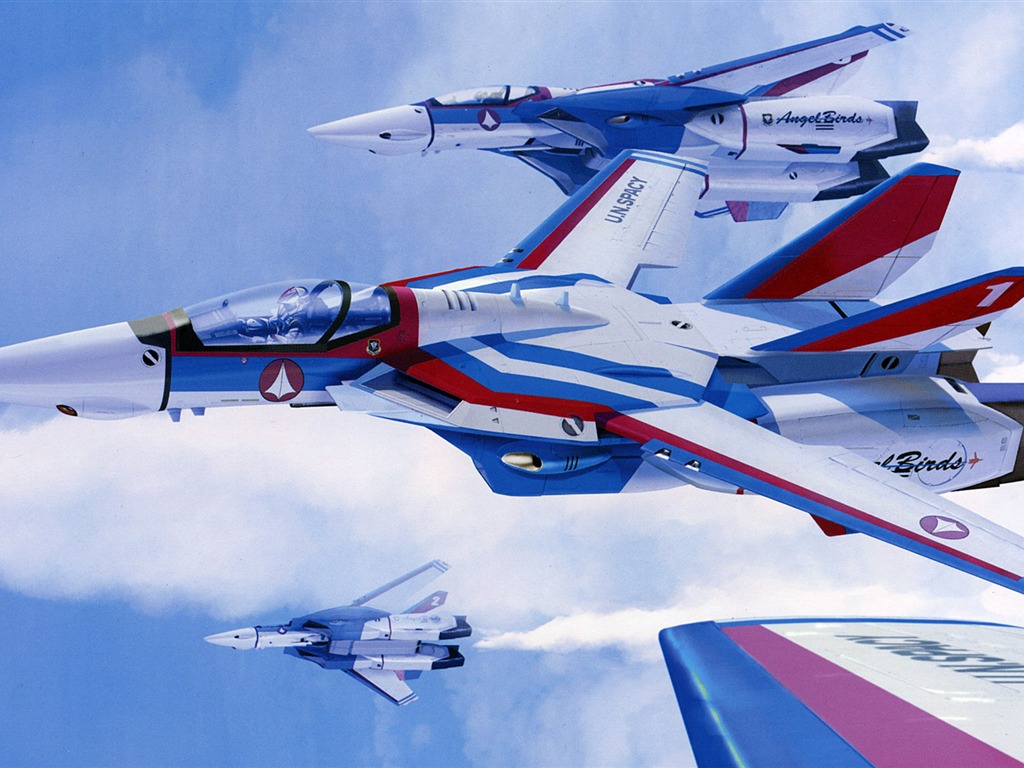 Macross fondo de pantalla de combate (2) #12 - 1024x768