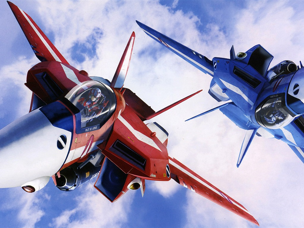 超時空要塞 戰鬥機壁紙(一) #1 - 1024x768