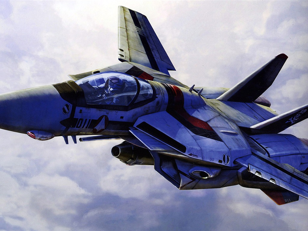 Fond d'écran de combat Macross (1) #17 - 1024x768