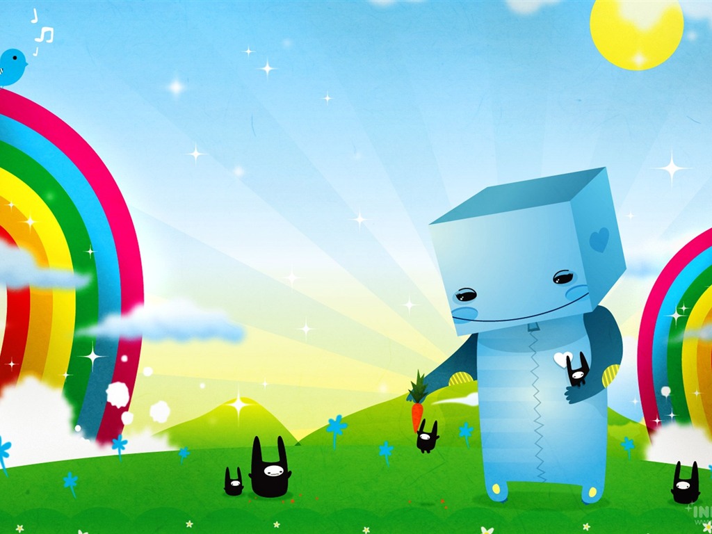 Indeepop kreativní tapety ilustrace design #1 - 1024x768